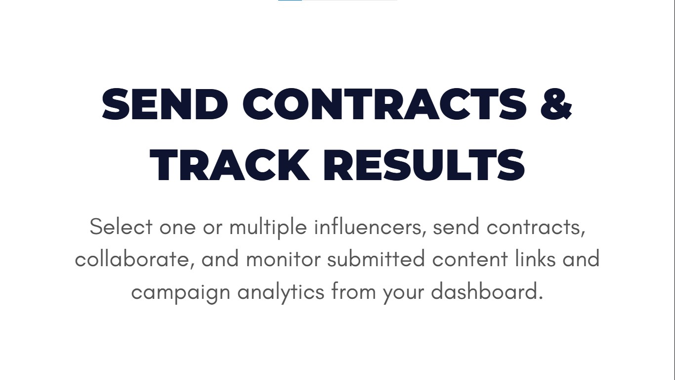 Send Contracts & Track Results