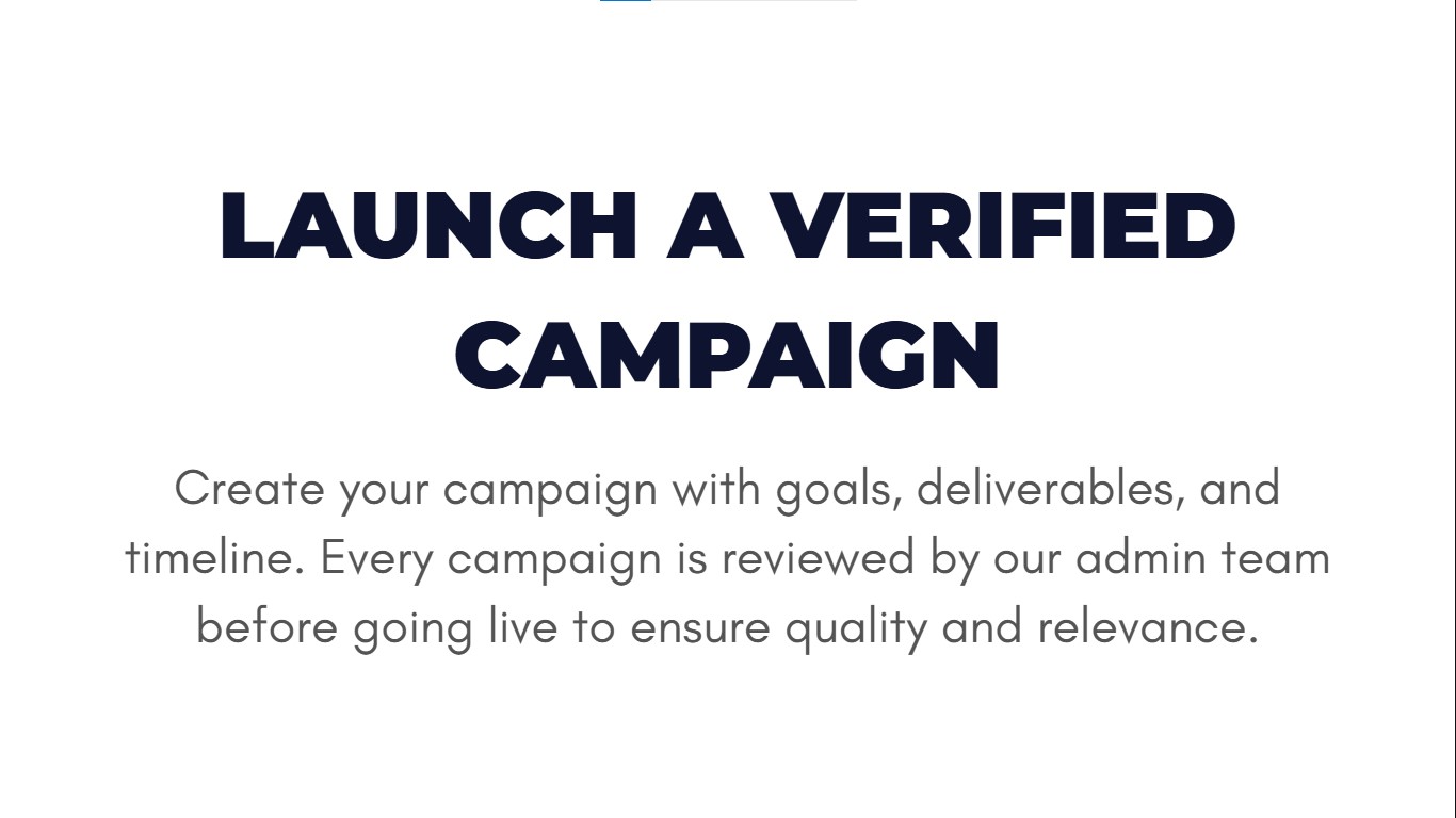 Launch a Verified Campaign