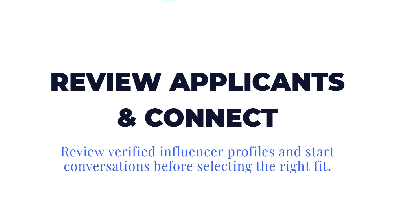 Review Applicants & Connect